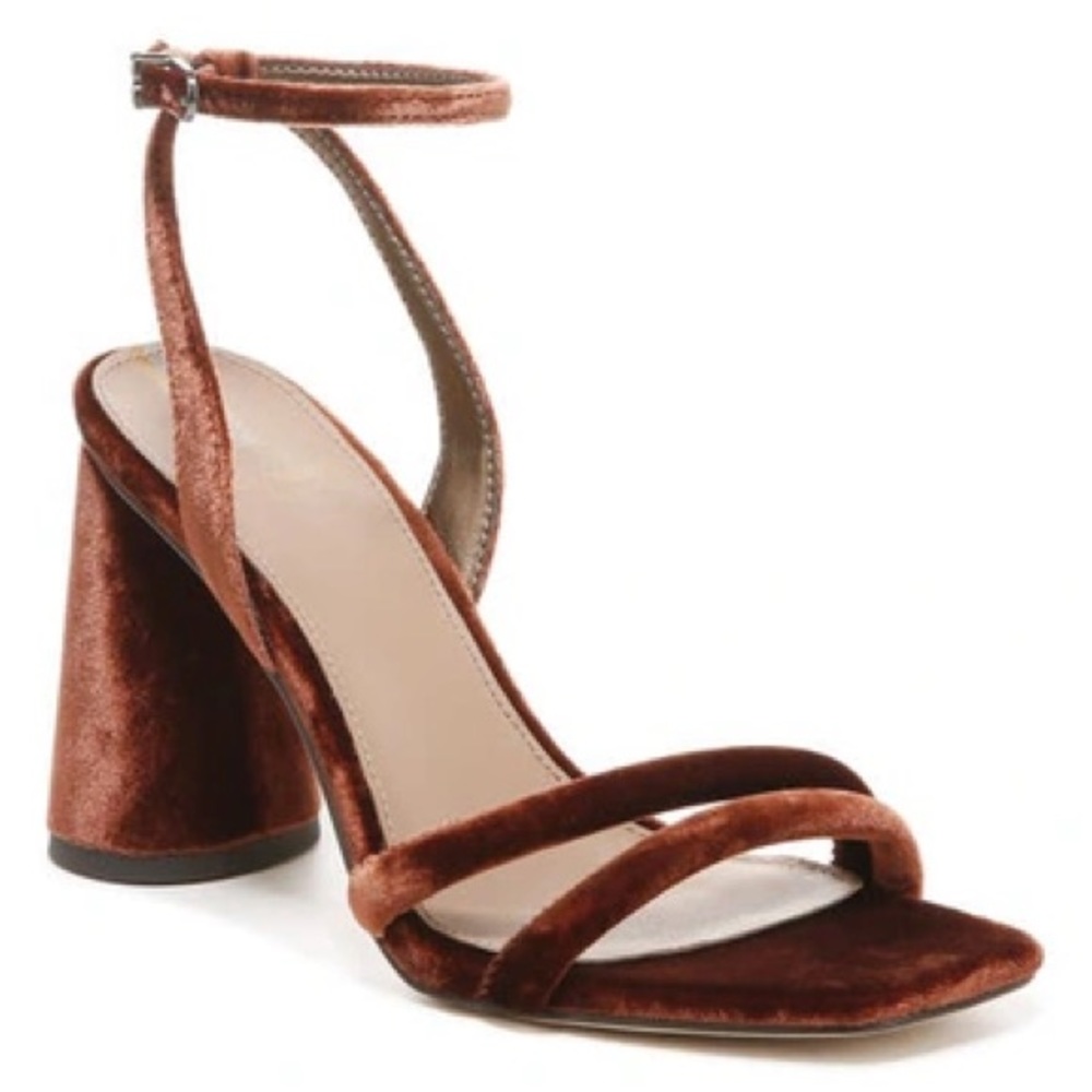 NWOT Sam Edelman Velvet Kia Heeled Sandals - Copper